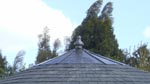 Round roof, slate and lead